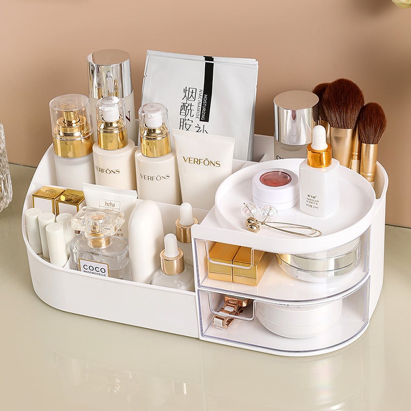 Cosmetic Storage Box Desktop Dressing Table Cosmetic Mirror Skin Care Products Storage Rack Lipstick Storage Box Desk Drawer Type - Image 5
